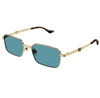 Lunettes de soleil Gucci Homme GG1495S003-GOLD-GOLD-BLUE56 - GG1495S003-GOLD-GOLD-BLUE56